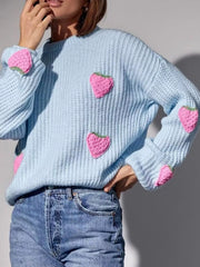 Strawberry Button-Down Cardigan