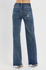RISEN Tummy Control High-Rise Long Straight Jeans - Plus Size