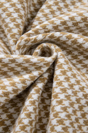 Button-Down Houndstooth Color-Block Shacket