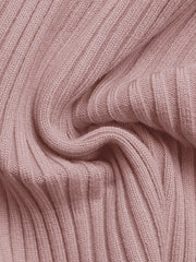 Rib-Knit Square-Neck Bodycon Sweater Dress