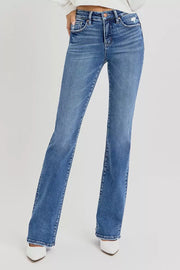 RISEN Tummy Control High-Rise Straight Jeans - Plus Size