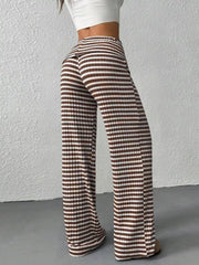 Striped Wide-Leg Pants