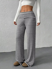 Striped Wide-Leg Pants