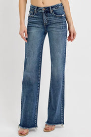 RISEN Tummy Control High-Rise Long Straight Jeans - Plus Size
