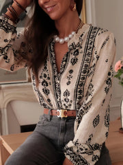 Vintage Print Long-Sleeve Shirt