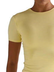 Round-Neck Short-Sleeve Swim Top