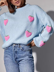 Strawberry Button-Down Cardigan