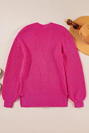 Chunky Knit Button-Down Cardigan