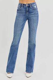 RISEN Tummy Control High-Rise Straight Jeans - Plus Size