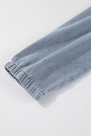 Vintage Wash Denim Dress Pocketed