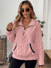 Half Zip Long-Sleeve Sweatshirt