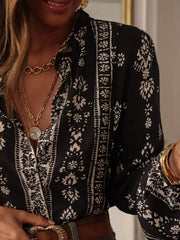 Vintage Print Long-Sleeve Shirt