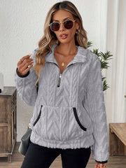 Half Zip Long-Sleeve Sweatshirt