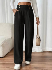 High-Waist Wide-Leg Pants - Plus Size