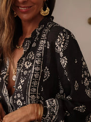 Vintage Print Long-Sleeve Shirt