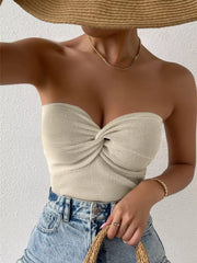 Twist-Front Rib-Knit Tube