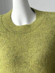 Round-Neck Drop-Shoulder Sweater
