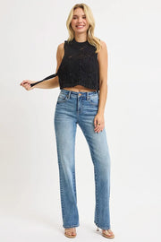 RISEN Tummy Control High-Rise Straight Jeans - Plus Size