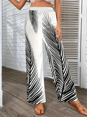 Printed Wide-Leg Pants