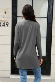 Open-Front Long-Sleeve Cardigan Pocketed - Plus Size