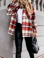 Plaid Button-Down Long-Sleeve Shacket