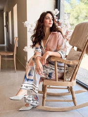 Printed Relaxed Shirt and Pants Set