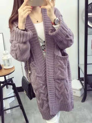 Chunky Knit Open-Front Cardigan
