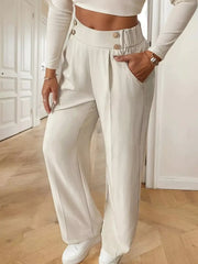 High-Waist Wide-Leg Pants - Plus Size