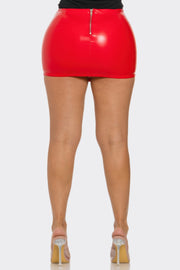 Faux Leather Mini Skirt