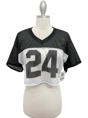 Varsity 24 Mesh Crop Jersey Top