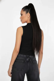 Preppy Muse Sleeveless Polo Crop Top