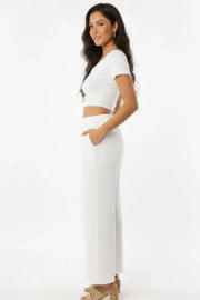 Breezy Cotton Wide-Leg Pocket Pants
