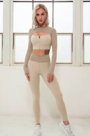 Color Block Two Piece Set