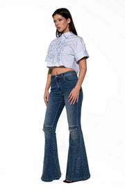 Signal Flare High-rise Panel Jeans