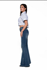 Signal Flare High-rise Panel Jeans