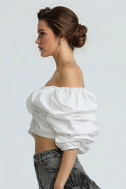 Cloud Puff Off-shoulder Top