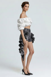 Cloud Puff Off-shoulder Top