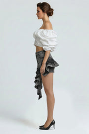 Cloud Puff Off-shoulder Top