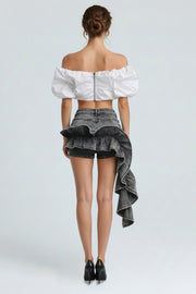 Cloud Puff Off-shoulder Top