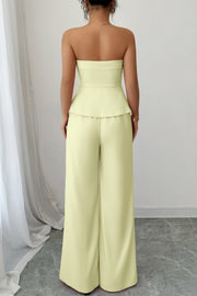 Soleil Off-Shoulder Wide-Leg Pant Set