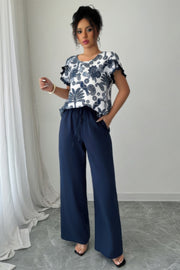 Rose Garden Floral Ruffle Two-Piece Set