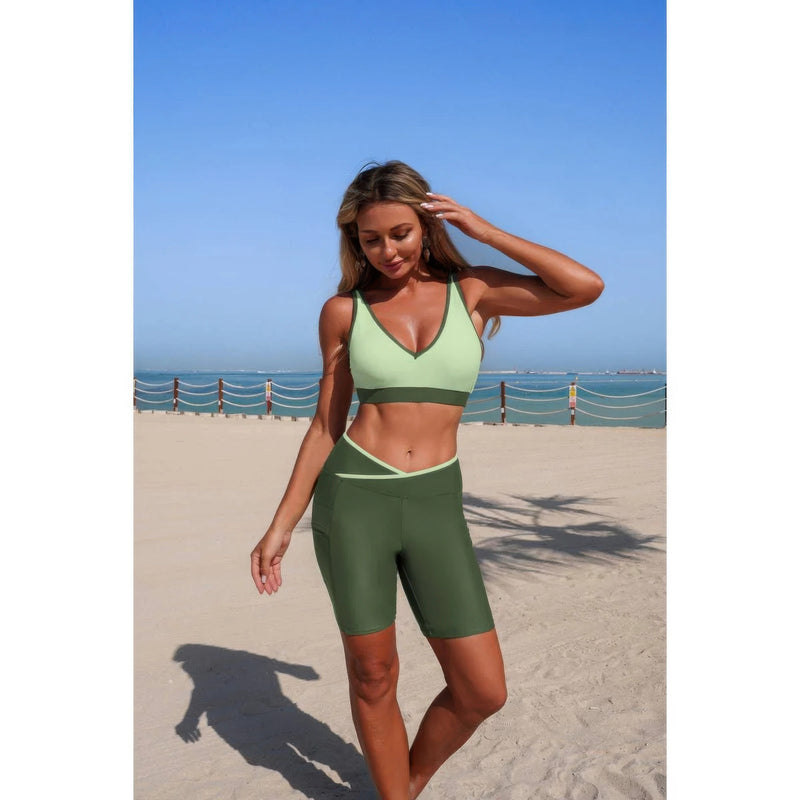 Momentum Colorblock Two-Piece Yoga Set