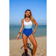 Coastline Colorblock U-Neck One-Piece Swimsuit