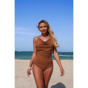 Contour V-Neck Tummy-Control One-Piece Swimsuit