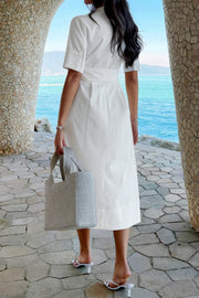 Harper Collared Pocket A-Line Dress