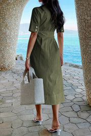 Harper Collared Pocket A-Line Dress