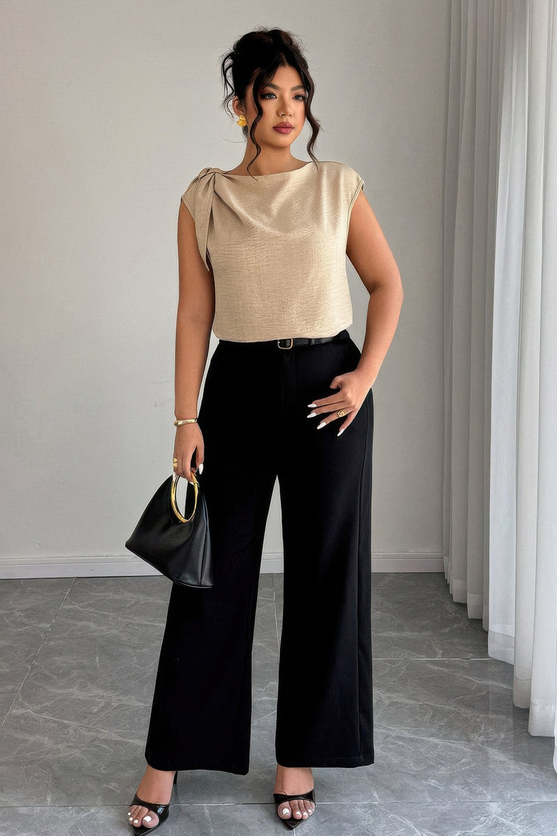 Monaco Plus-Size Colorblock Tie-Neck Blouse