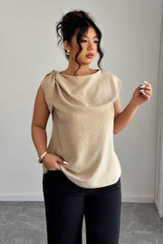 Monaco Plus-Size Colorblock Tie-Neck Blouse