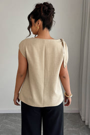 Monaco Plus-Size Colorblock Tie-Neck Blouse