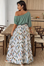 Amara Plus-Size Floral One-Shoulder Dress